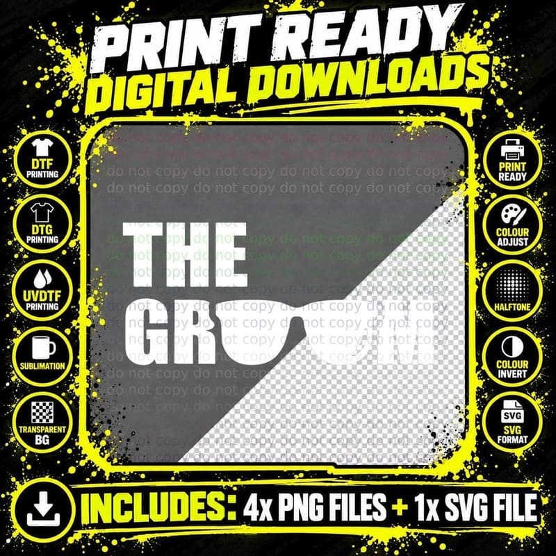 Groom Hen Party T-Shirt Png SVG Digital Bundle
