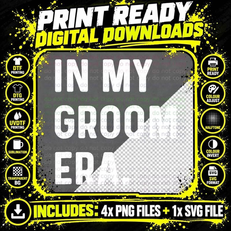 In My Groom Era - Wedding Bachelor T-Shirt Png SVG Digital Bundle
