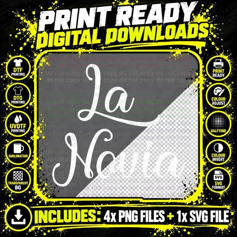Latina Spanish Bride Bridesmaids La Novia Bachelorette Png SVG Digital Bundle