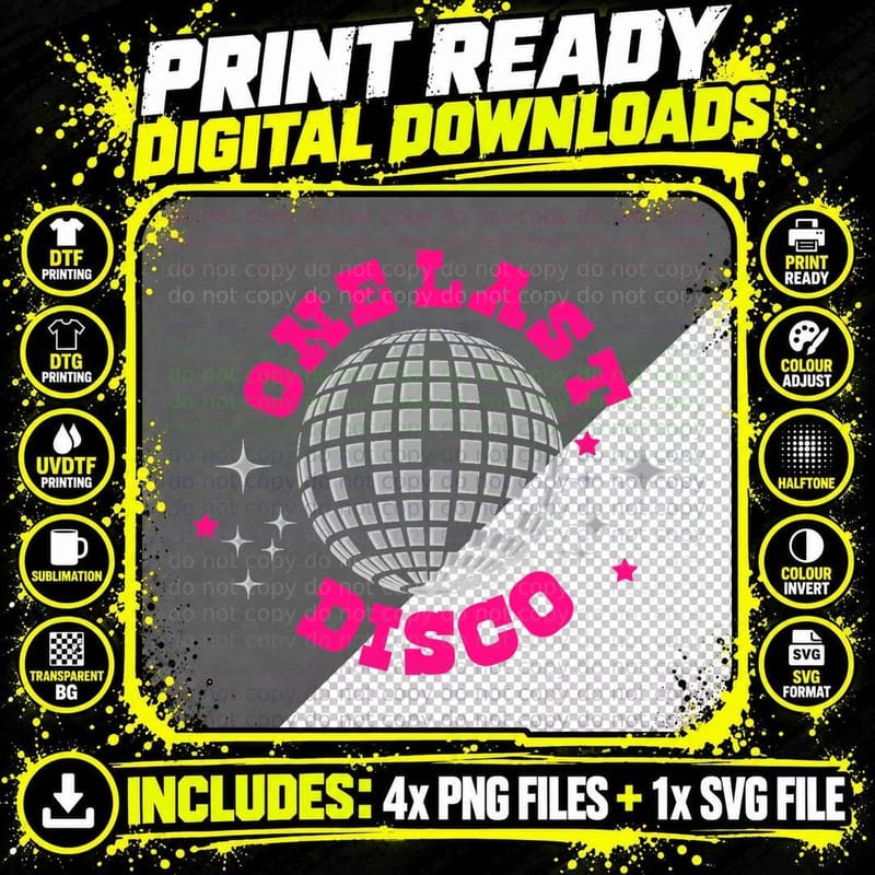 One Last Disco Bride Bridal Shower Nashville Png SVG Digital Bundle