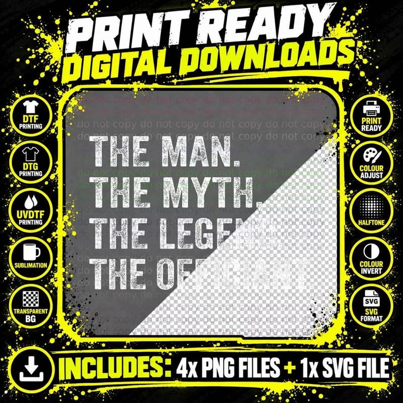 Wedding Officiant Marriage Officiant the Man Myth Legend Png SVG Digital Bundle