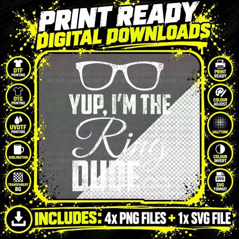 Yup I'm the Ring Dude Kids Children Wedding Ring Bearer Png SVG Digital Bundle