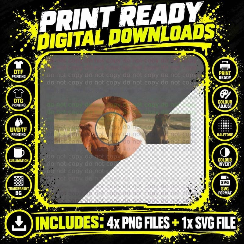 Colorado Flag Cowboy Cowgirl with Wild Horses in CO Png SVG Digital Bundle