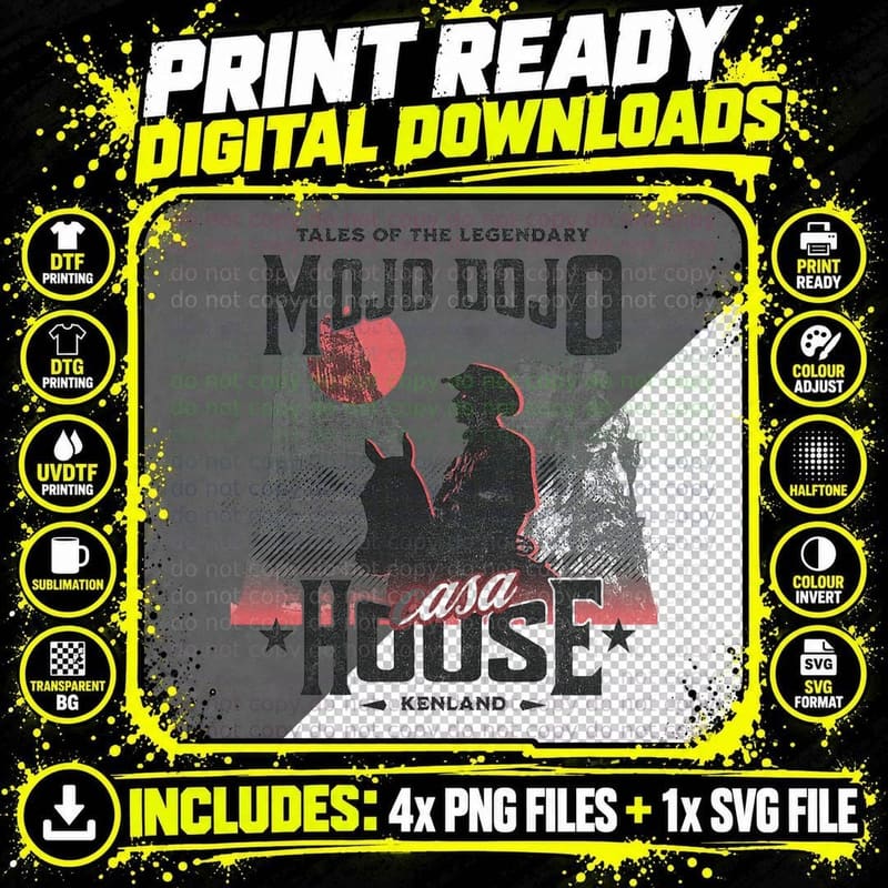 Mojo Dojo Casa House Kenland Dark Western Variant Png SVG Digital Bundle