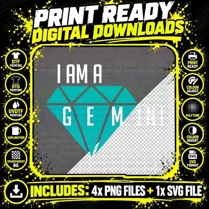 Gemini Facts Astrology Gem Horoscope Zodiac Sign T-Shirt Png SVG Digital Bundle