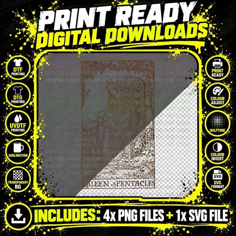 Gypsie Fortune Teller Mystic Gypsy Psychic Tarot Card Png SVG Digital Bundle