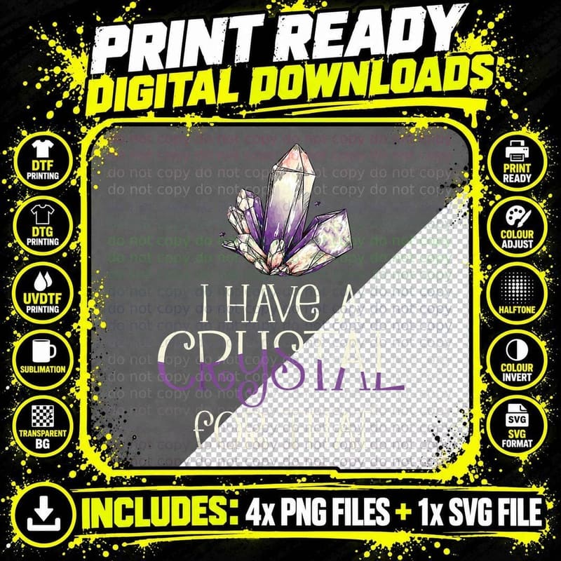 I Have a Crystal for That Namaste Chakra Yoga & Png SVG Digital Bundle