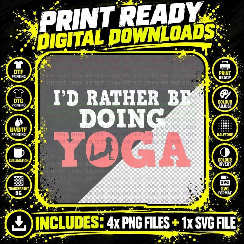 Id Rather Be Doing T-Shirt, Mindfulness Spiritual Great Png SVG Digital Bundle