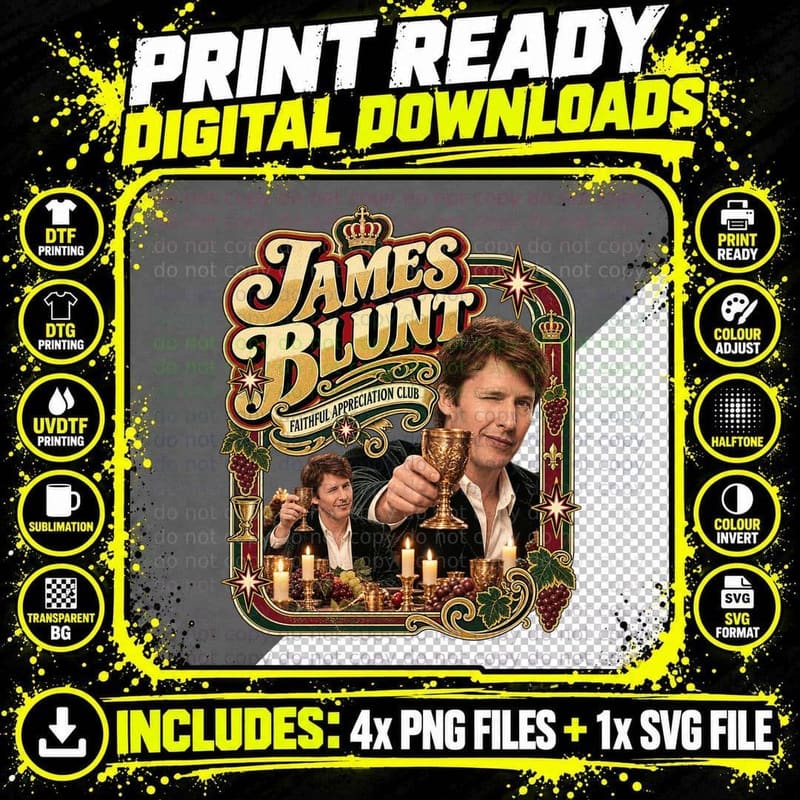 James Faithful Appreciation Club Wink Golden Goblet Banquet 00s Singer T-Shirt Png SVG Digital Bundle