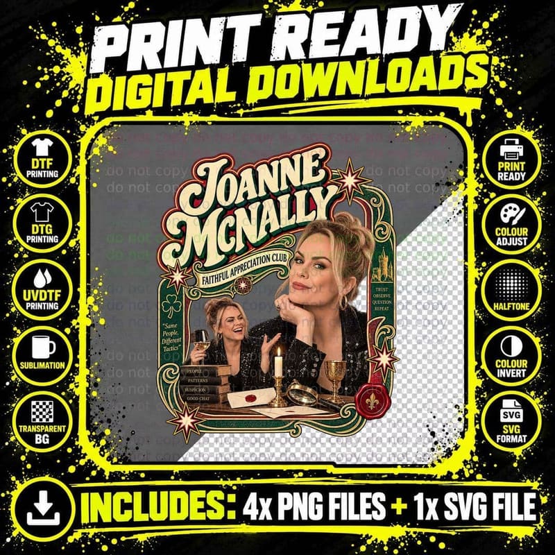 Joanne Faithful Appreciation Club Wax Seal Irish Comedian Game Show T-Shirt Png SVG Digital Bundle