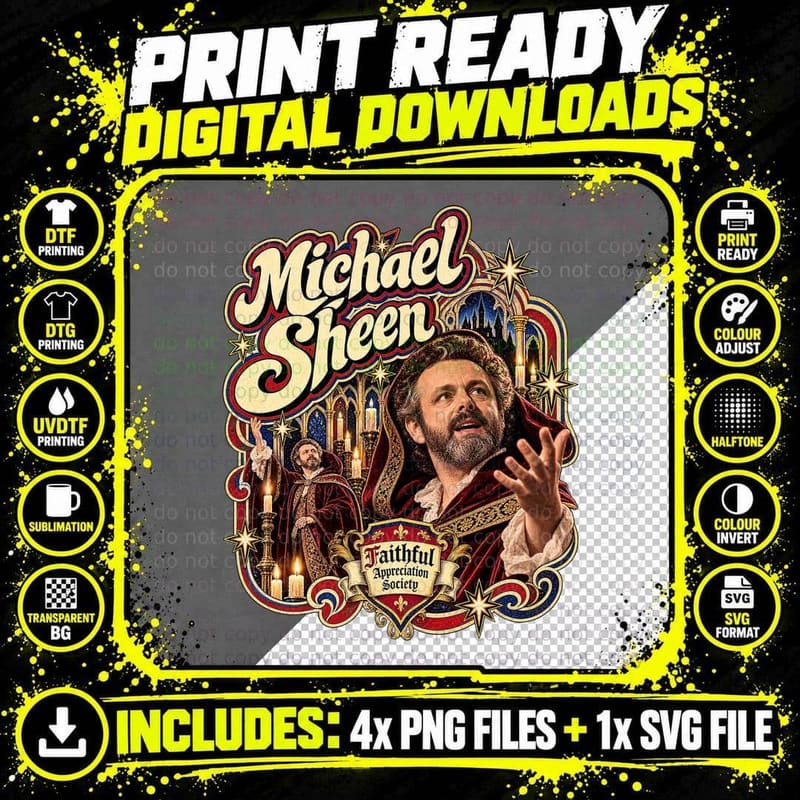 Michael Faithful Appreciation Society Lion Crest Hooded Murder Mystery T-Shirt Png SVG Digital Bundle