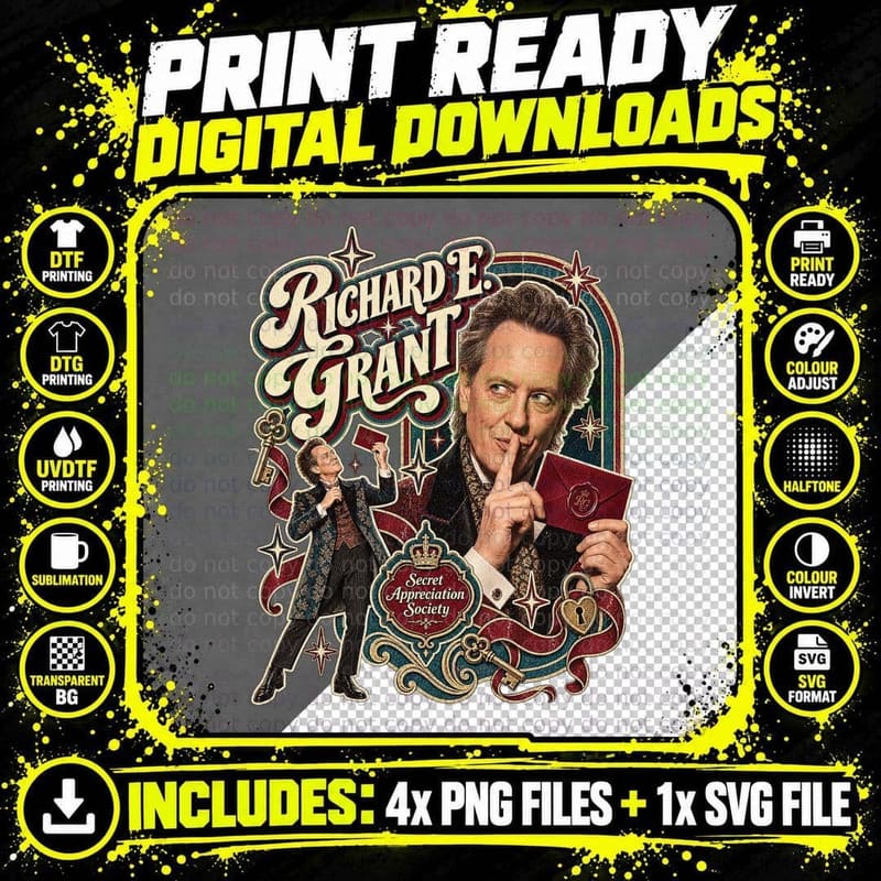 Richard Secret Appreciation Society Shh Red Book Keyhole Dandy Actor T-Shirt Png SVG Digital Bundle