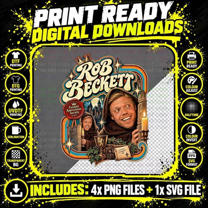 Rob Faithful Appreciation Society Hooded Goblet Moonlit Castle Game Show T-Shirt Png SVG Digital Bundle