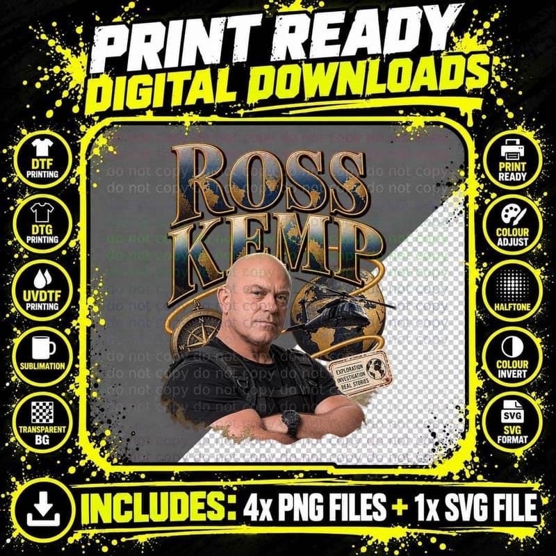 Ross Appreciation Society Helicopter Compass Real Stories Presenter T-Shirt Png SVG Digital Bundle
