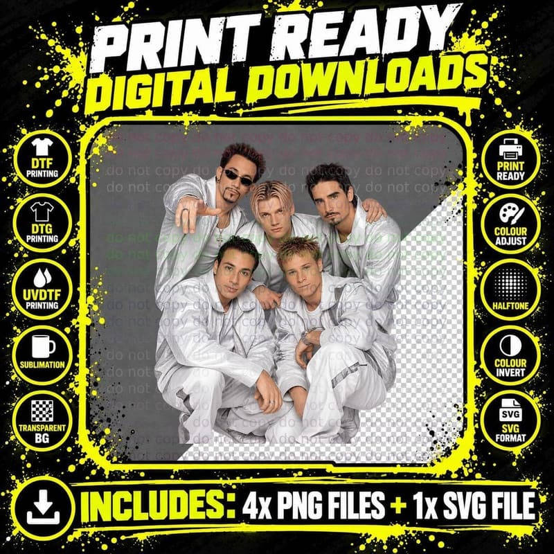 Backstreet Boys Everybody Wrap Your Body Christmas Ugly Png SVG Digital Bundle