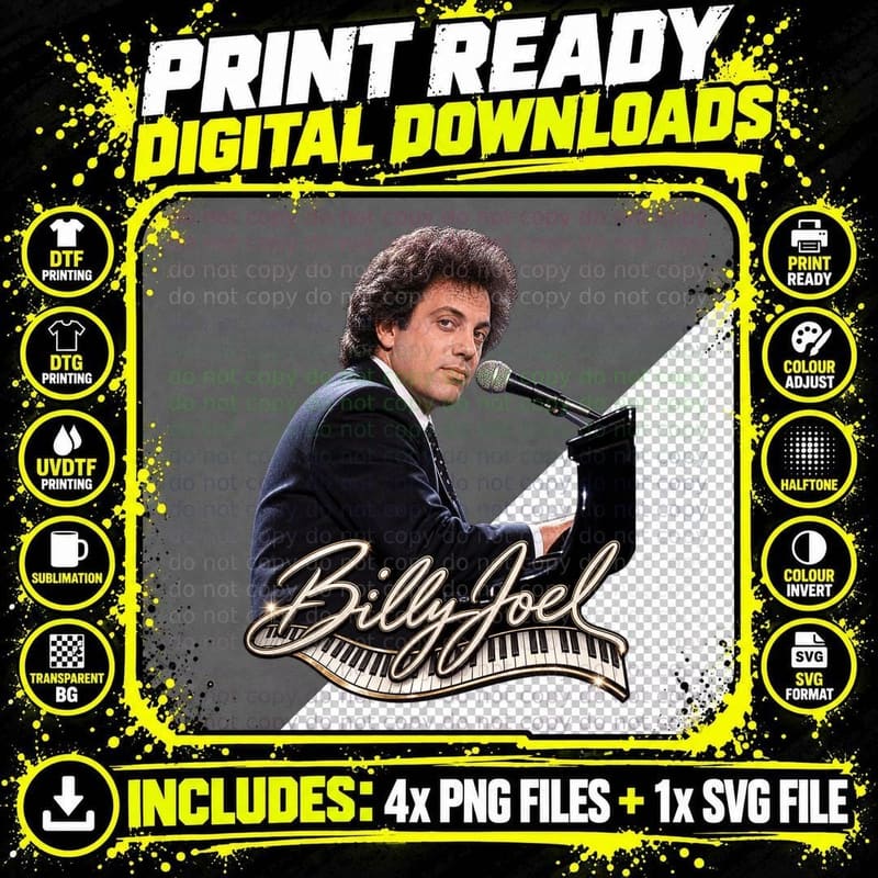 Billy Joel Christmas Sing Us a Song Youre the Christmas Png SVG Digital Bundle