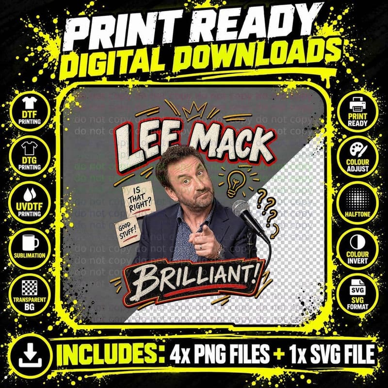 Lee Brilliant Is That Right Good Stuff Stand Up Comedian British Sitcom T-Shirt Png SVG Digital Bundle