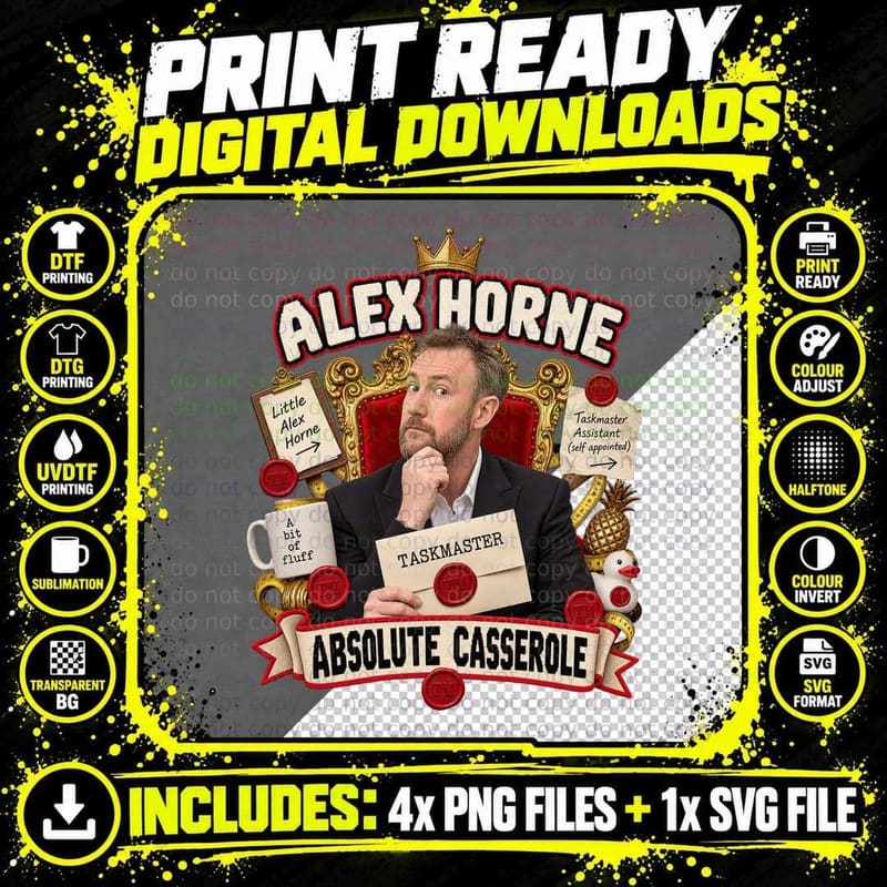 Taskmaster Alex Horne Christmas Ugly Sweater Little Alex Png SVG Digital Bundle