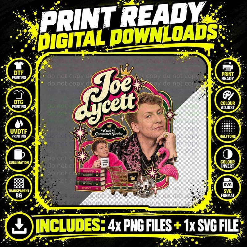 Joe King of Consumer Justice Faithful Appreciation Club Funny Comedian T-Shirt Png SVG Digital Bundle