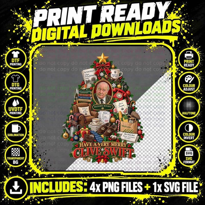 Clive Swift Richard Bucket Keeping Up Appearances Png SVG Digital Bundle