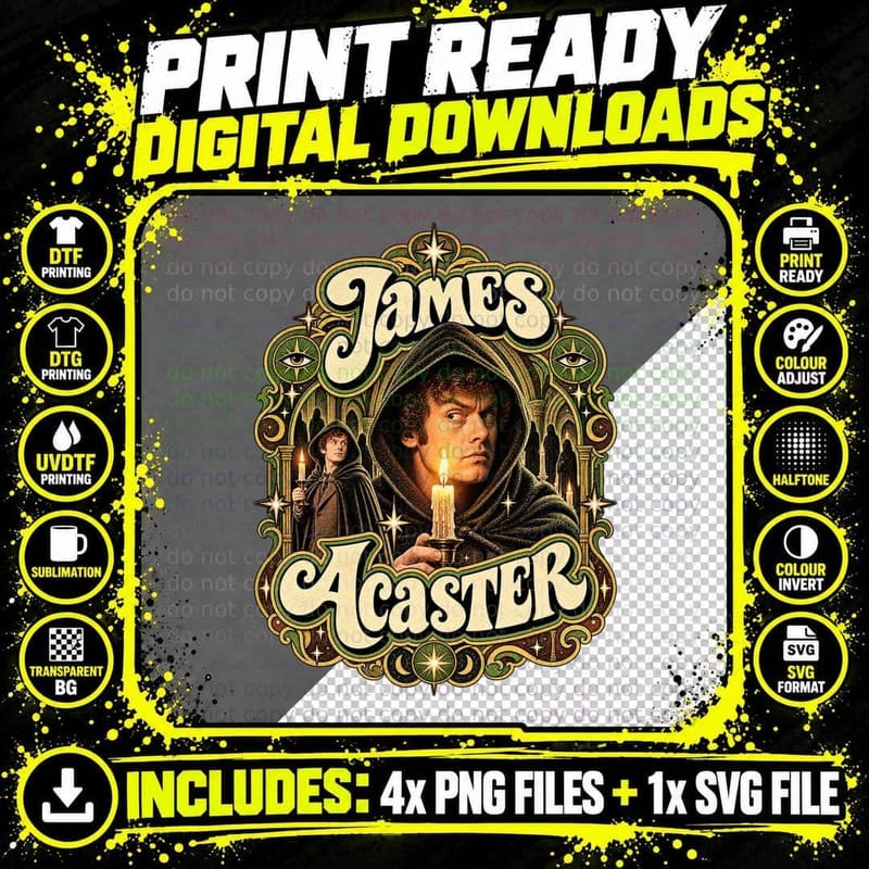 Comedian James Green Hood Candle Gothic Arches Tarot Eyes Psychedelic T-Shirt Png SVG Digital Bundle