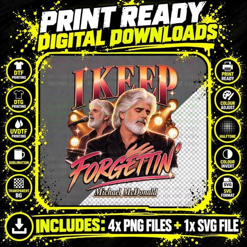 Michael I Keep Forgettin Soul Singer Concert Yacht Rock 80s Vintage T-Shirt Png SVG Digital Bundle