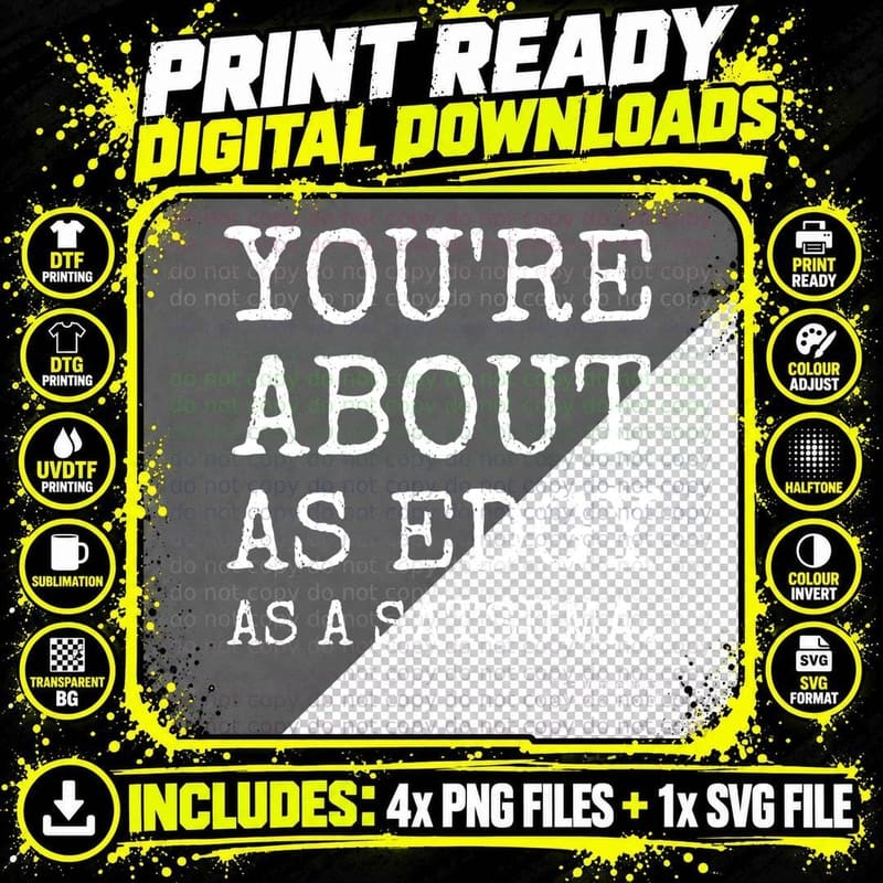 You're About As Edgy As A Satsuma Vince Surreal Cult Comedy Insult Quote T-Shirt Png SVG Digital Bundle