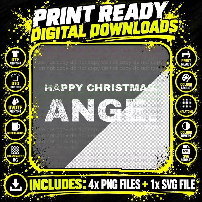 Happy Christmas Ange Den Divorce Papers Iconic 80s Soap Opera Xmas Quote T-Shirt Png SVG Digital Bundle