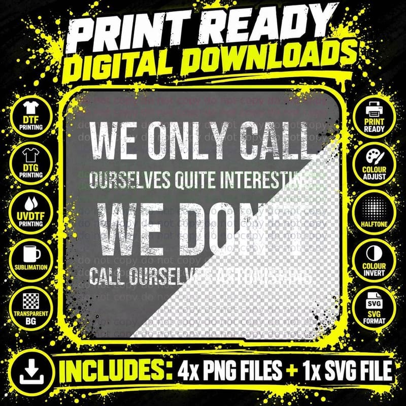 We Only Call Ourselves Quite Interesting Stephen Funny Quiz Show Quote T-Shirt Png SVG Digital Bundle