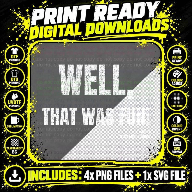 Well That Was Fun Jonny Sarcastic Funny British Family Sitcom Quote T-Shirt Png SVG Digital Bundle