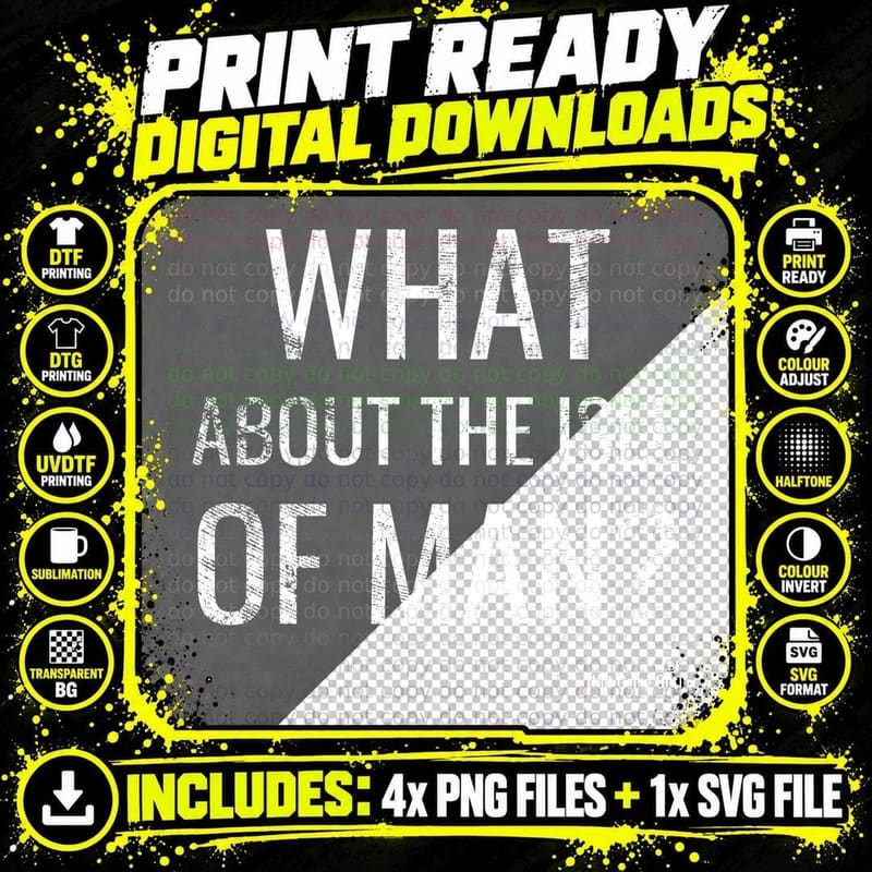 What About The Isle Of Man Lee Funny Flatmate British Sitcom Quote T-Shirt Png SVG Digital Bundle