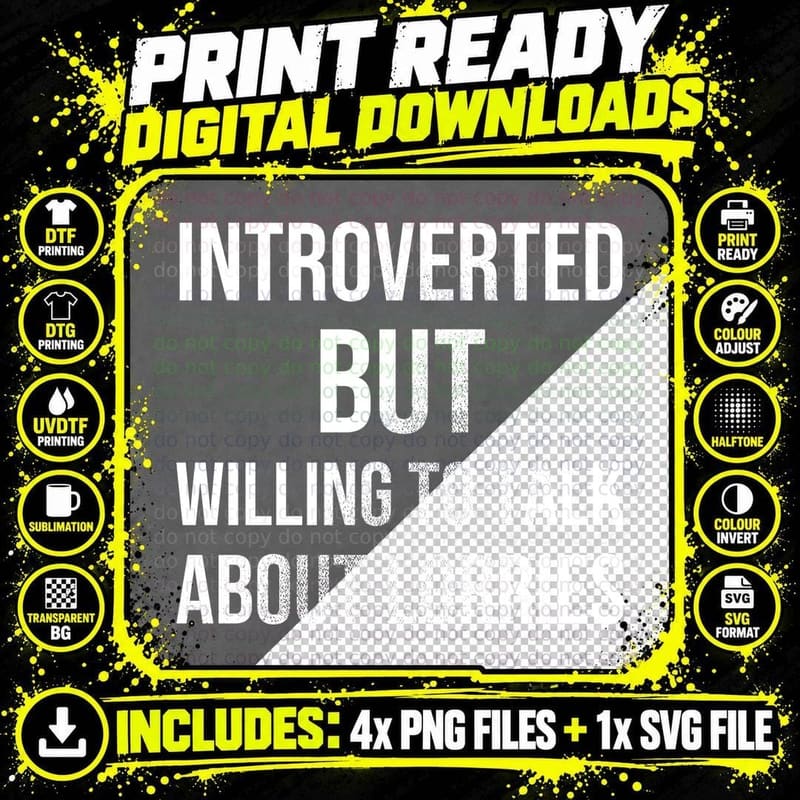 Introverted But Willing To Talk About Lorries Lorry Png SVG Digital Bundle