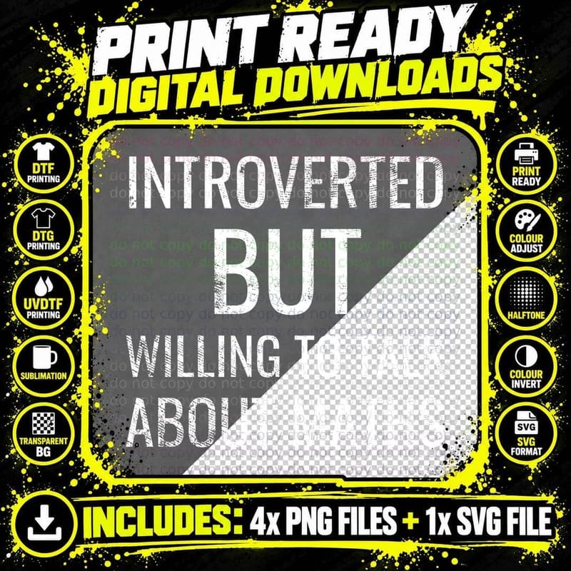 Introverted But Willing To Talk About Maths Maths Png SVG Digital Bundle