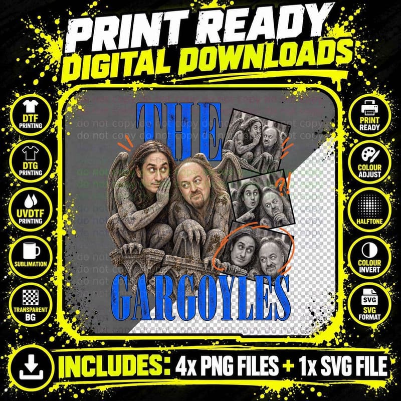 The Gargoyles British Comedy Bill Bailey Ross Noble Png SVG Digital Bundle