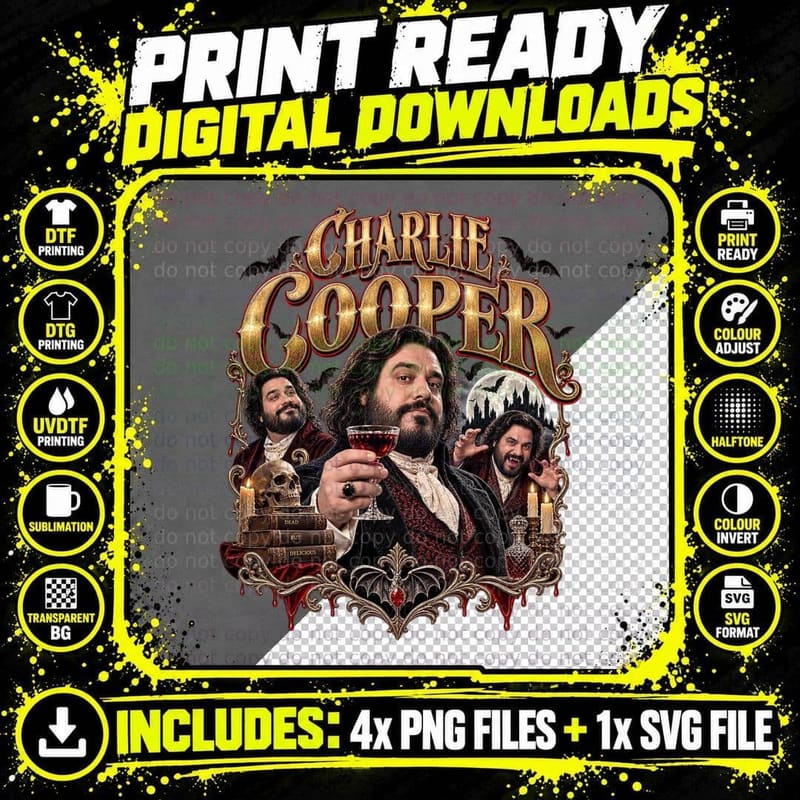 The Reluctant Vampire John Charlie Cooper BBC Comedy Pub Png SVG Digital Bundle