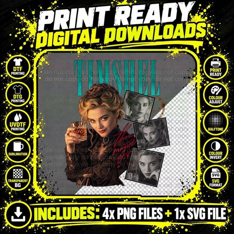Timshel East of Eden Florence Pugh Cathy Ames Vintage Png SVG Digital Bundle