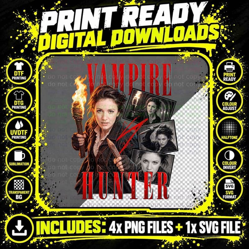 Vampire Hunter Susan British Comedy Esther Smith Vintage Png SVG Digital Bundle