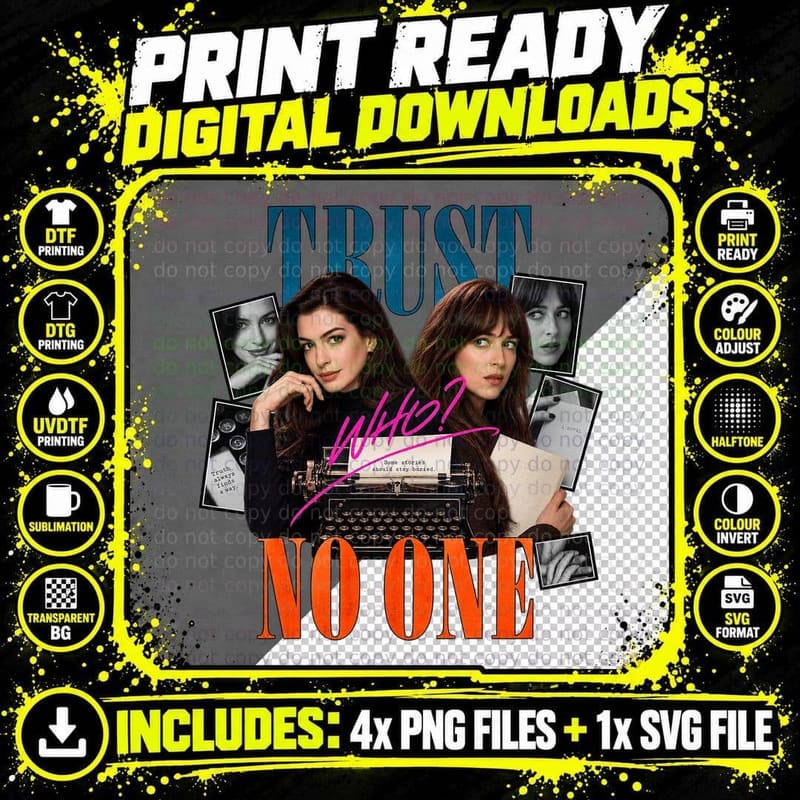 Verity Anne Hathaway Dakota Johnson Vintage Thriller Png SVG Digital Bundle
