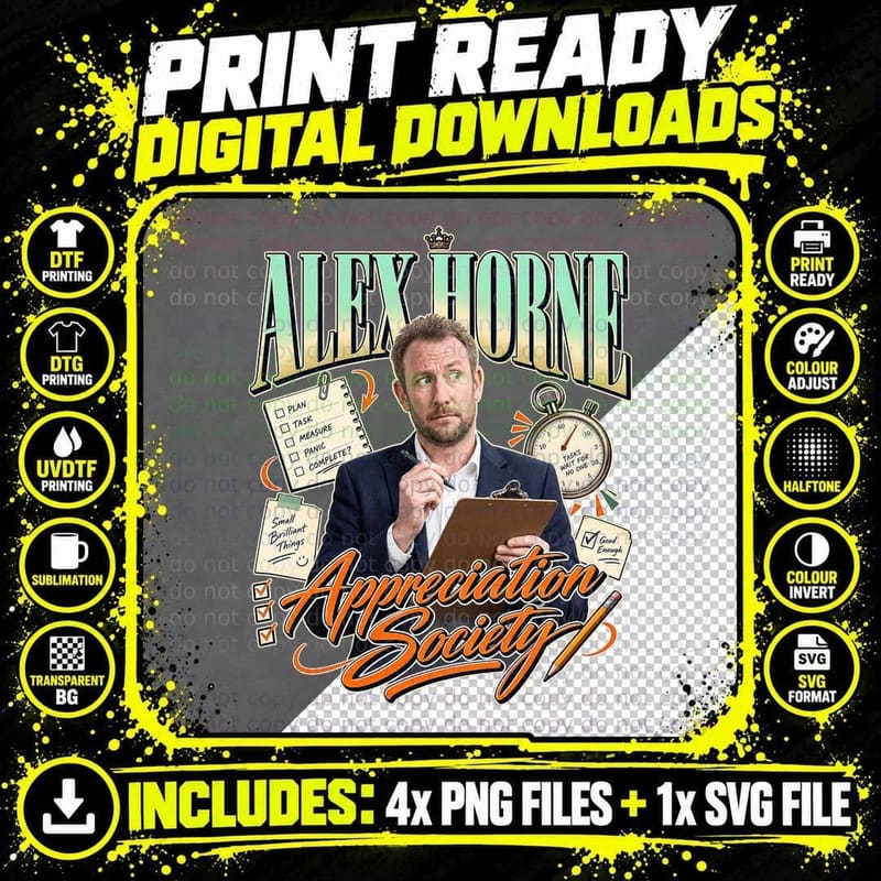 Alex Appreciation Society Clipboard Stopwatch Comedy Task Show Assistant T-Shirt Png SVG Digital Bundle