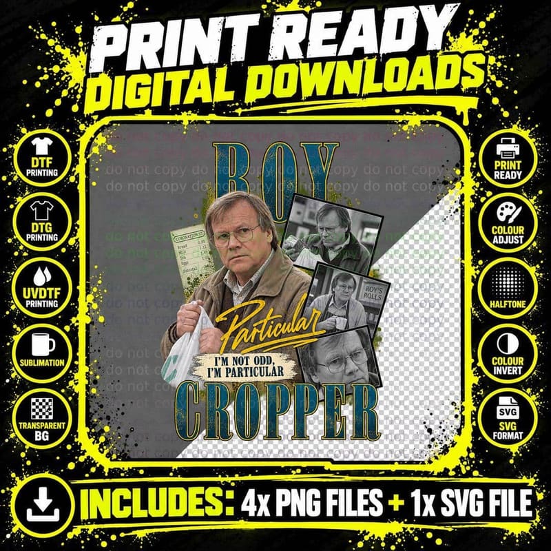 Coronation Street Roy Cropper Vintage I'm Not Odd I'm Png SVG Digital Bundle