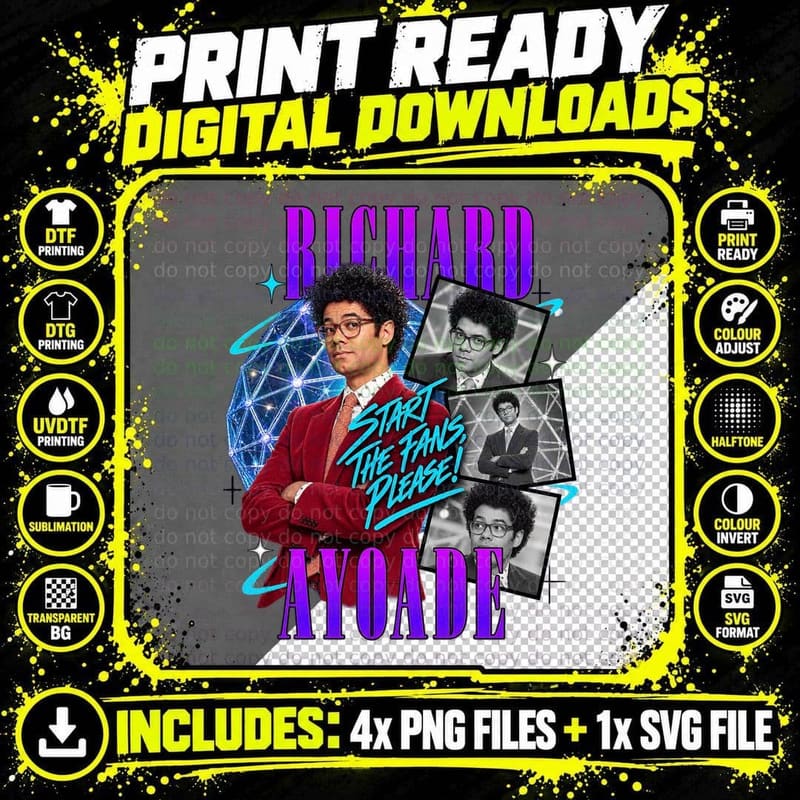 Crystal Maze Vintage Richard Ayoade British Game Show Png SVG Digital Bundle