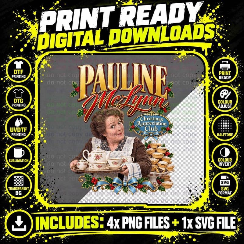 Father Ted Pauline McLynn Christmas Vintage Irish Comedy Png SVG Digital Bundle