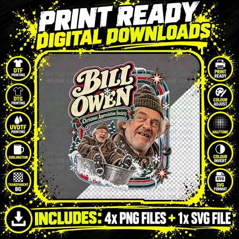 Last of the Summer Wine Bill Owen Compo Christmas Png SVG Digital Bundle