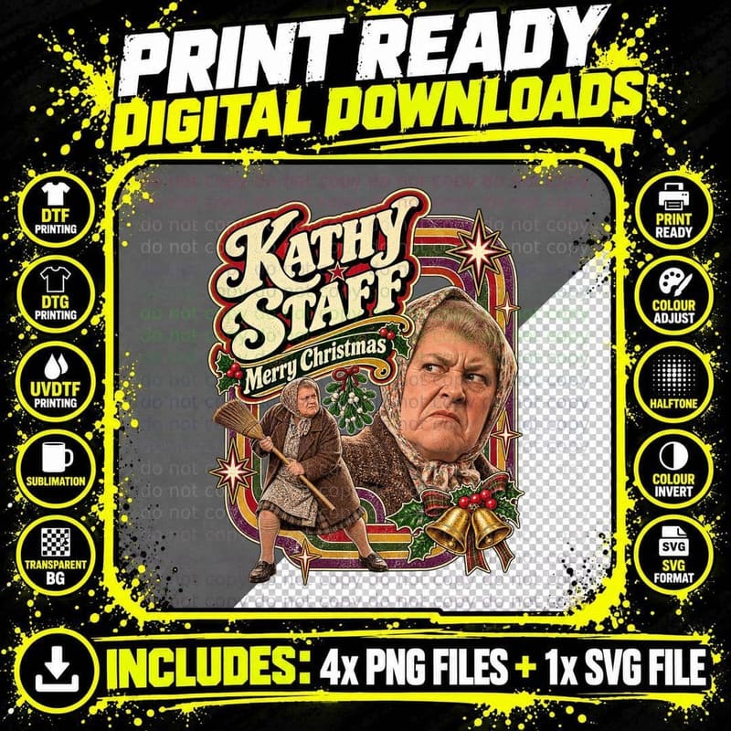 Last of the Summer Wine Kathy Staff Nora Batty Christmas Png SVG Digital Bundle