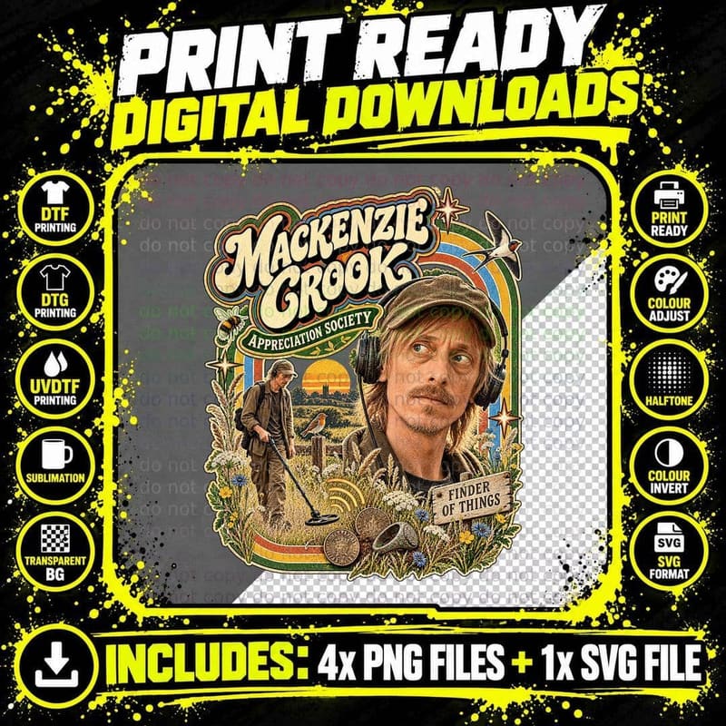 Mackenzie Appreciation Society Finder of Things Metal Detector Field T-Shirt Png SVG Digital Bundle