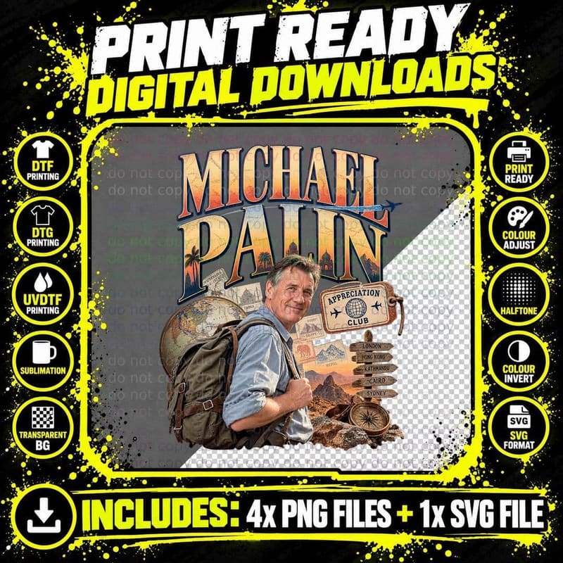 Michael Appreciation Club Globetrotter Travel Backpack Globe Adventure T-Shirt Png SVG Digital Bundle