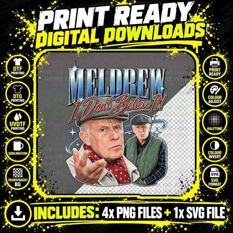 Victor Meldrew I Don't Believe It Grumpy Old Man Flat Cap 90s Sitcom T-Shirt Png SVG Digital Bundle