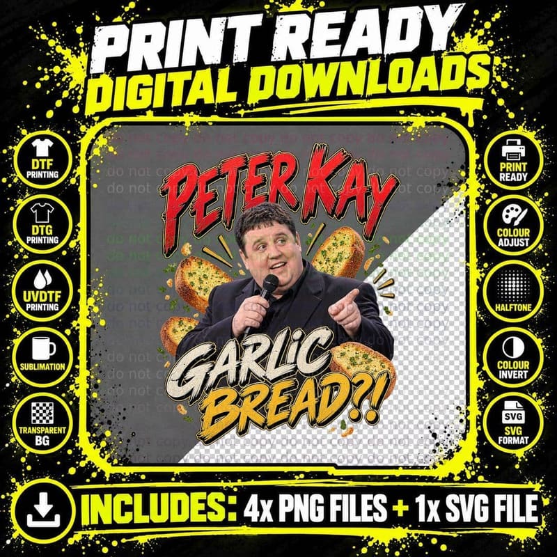Peter Garlic Bread Quote Bolton Stand Up Comedy Tour Retro Comedian T-Shirt Png SVG Digital Bundle