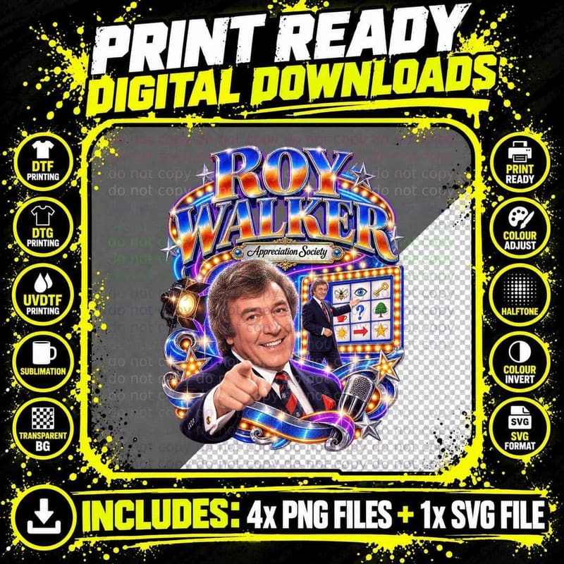 Roy Appreciation Society Say What You See Game Show Host Retro TV T-Shirt Png SVG Digital Bundle