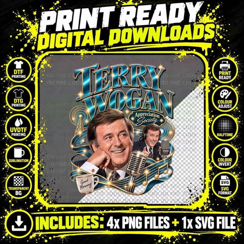 Terry Appreciation Society Irish Radio Presenter Breakfast Show Retro T-Shirt Png SVG Digital Bundle
